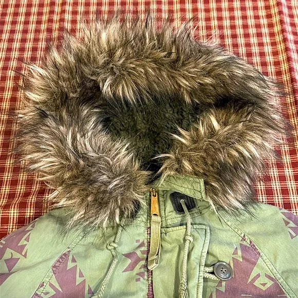 Denim And Supply Ralph Lauren Aztec Coat With Fur Trim
